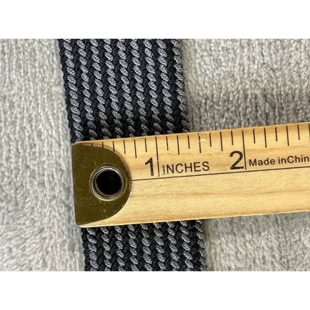 Cuater Belt Mens 40-44‎ Black Grey Woven Braided Performance Golf Casual